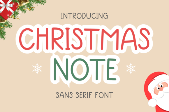 Christmas Note: A Whimsical Sans Serif Font for Campaigns
