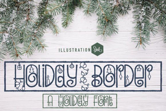 Holiday Border: A Festive Display Font for Web Design