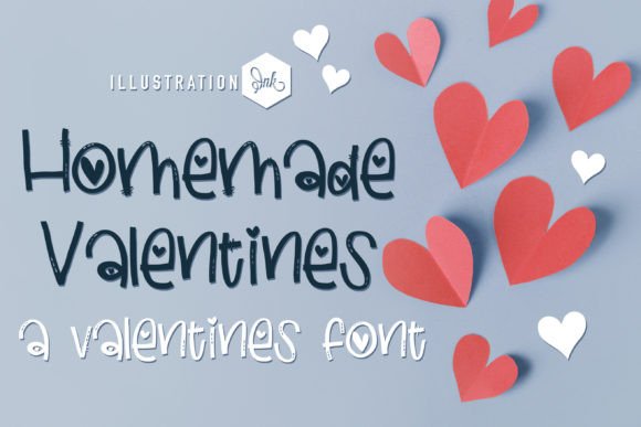 Homemade Valentine Font for Branding
