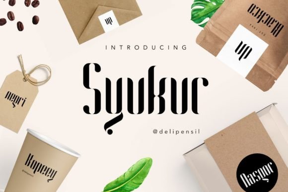 Syukur: A Sweet Serif Font for Makers